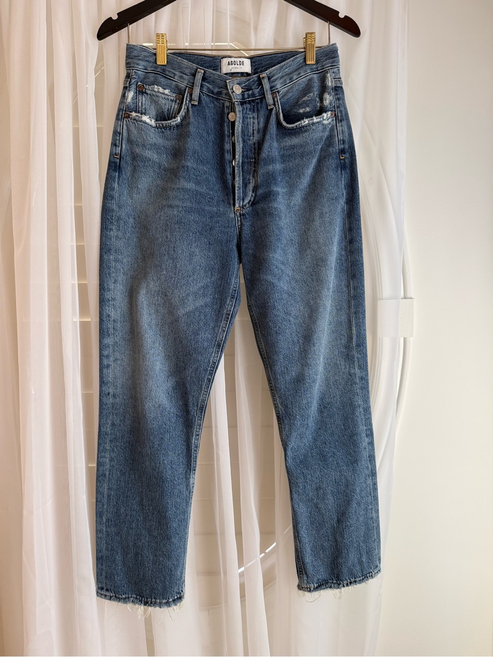 Agolde Riley Blue Jeans - Picture 2 of 3